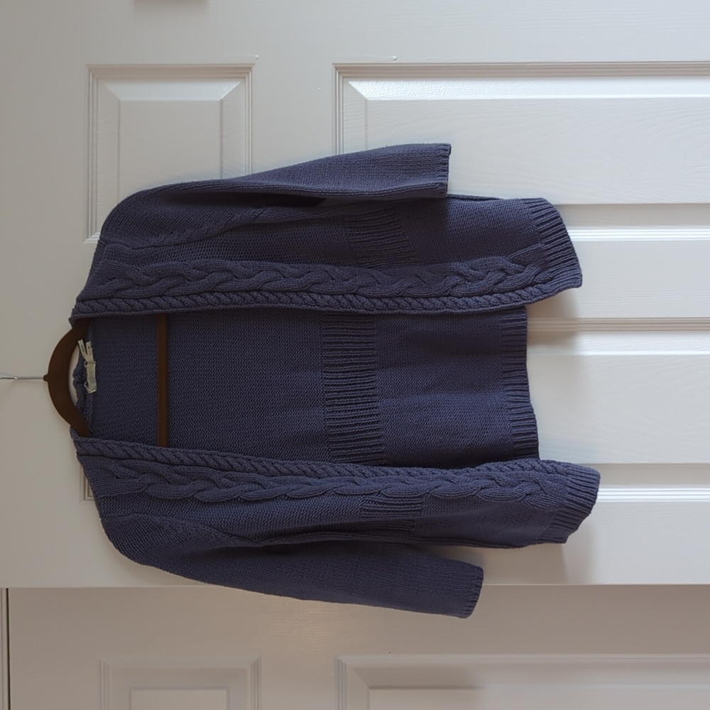 Anthropologie open cotton cardigan L